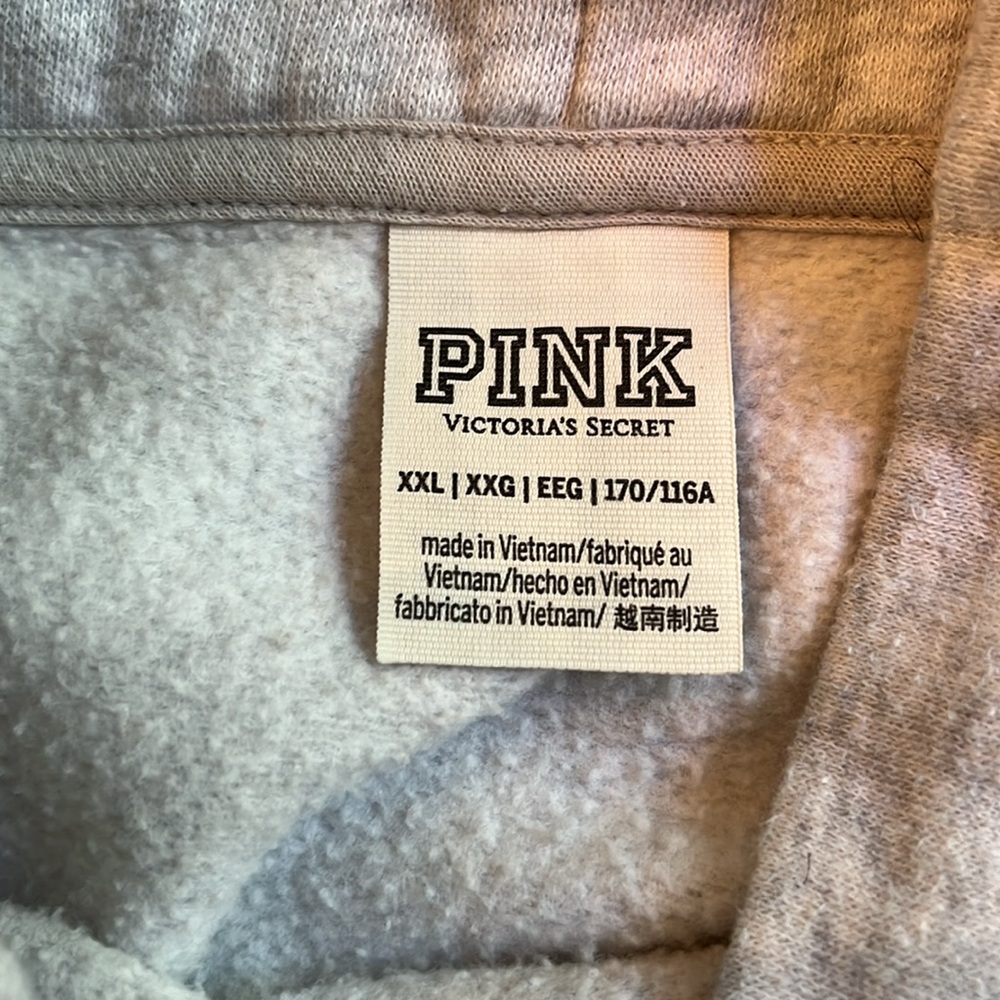 Victoria's Secret PINK Everyday Lounge COWL Neck Sweatshirt Heather Grey XXL - Picture 12 of 16